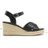 image:imageDREAM PAIRS Espadrille Dressy Wedge Sandals Womens Platform Sandals Casual Summer Comfortable High Heeled Wedges with Adjustable BuckleBlackpu