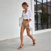 image:imageDREAM PAIRS Espadrille Dressy Wedge Sandals Womens Platform Sandals Casual Summer Comfortable High Heeled Wedges with Adjustable BuckleBrownnubuck
