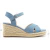 image:imageDREAM PAIRS Espadrille Dressy Wedge Sandals Womens Platform Sandals Casual Summer Comfortable High Heeled Wedges with Adjustable BuckleDenimcanvas