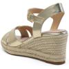 image:imageDREAM PAIRS Espadrille Dressy Wedge Sandals Womens Platform Sandals Casual Summer Comfortable High Heeled Wedges with Adjustable BuckleGoldmetallic