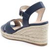 image:imageDREAM PAIRS Espadrille Dressy Wedge Sandals Womens Platform Sandals Casual Summer Comfortable High Heeled Wedges with Adjustable BuckleNavypu