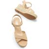 image:imageDREAM PAIRS Espadrille Dressy Wedge Sandals Womens Platform Sandals Casual Summer Comfortable High Heeled Wedges with Adjustable BuckleNudenubuck
