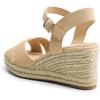 image:imageDREAM PAIRS Espadrille Dressy Wedge Sandals Womens Platform Sandals Casual Summer Comfortable High Heeled Wedges with Adjustable BuckleNudenubuck