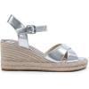 image:imageDREAM PAIRS Espadrille Dressy Wedge Sandals Womens Platform Sandals Casual Summer Comfortable High Heeled Wedges with Adjustable BuckleSilvermetallic
