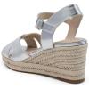 image:imageDREAM PAIRS Espadrille Dressy Wedge Sandals Womens Platform Sandals Casual Summer Comfortable High Heeled Wedges with Adjustable BuckleSilvermetallic