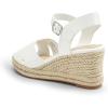 image:imageDREAM PAIRS Espadrille Dressy Wedge Sandals Womens Platform Sandals Casual Summer Comfortable High Heeled Wedges with Adjustable BuckleWhitepu
