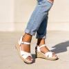 image:imageDREAM PAIRS Espadrille Dressy Wedge Sandals Womens Platform Sandals Casual Summer Comfortable High Heeled Wedges with Adjustable BuckleWhitepu