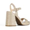 image:imageDREAM PAIRS Heels for Women Block Chunky Platform High Heels Open Toe Fashion Wedding Party Evening Prom Dance Ankle Strap Dress Pump Sandals ShoesGoldglitter