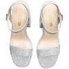 image:imageDREAM PAIRS Heels for Women Block Chunky Platform High Heels Open Toe Fashion Wedding Party Evening Prom Dance Ankle Strap Dress Pump Sandals ShoesSilverglitter