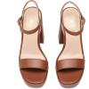 image:imageDREAM PAIRS Heels for Women Block Chunky Platform High Heels Open Toe Fashion Wedding Party Evening Prom Dance Ankle Strap Dress Pump Sandals ShoesTan