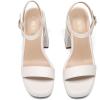 image:imageDREAM PAIRS Heels for Women Block Chunky Platform High Heels Open Toe Fashion Wedding Party Evening Prom Dance Ankle Strap Dress Pump Sandals ShoesWhite