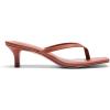 image:imageDREAM PAIRS Kitten Heels for Women Flip Flop Low Heels Square Open Toe Sandals Thong 197 Inch Heeled Sandals for Summer VocationBrown