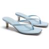 image:imageDREAM PAIRS Kitten Heels for Women Flip Flop Low Heels Square Open Toe Sandals Thong 197 Inch Heeled Sandals for Summer VocationLight Blue