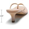 image:imageDREAM PAIRS Kitten Heels for Women Flip Flop Low Heels Square Open Toe Sandals Thong 197 Inch Heeled Sandals for Summer VocationNude