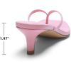 image:imageDREAM PAIRS Kitten Heels for Women Flip Flop Low Heels Square Open Toe Sandals Thong 197 Inch Heeled Sandals for Summer VocationPink