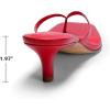 image:imageDREAM PAIRS Kitten Heels for Women Flip Flop Low Heels Square Open Toe Sandals Thong 197 Inch Heeled Sandals for Summer VocationRed