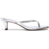 image:imageDREAM PAIRS Kitten Heels for Women Flip Flop Low Heels Square Open Toe Sandals Thong 197 Inch Heeled Sandals for Summer VocationSilver