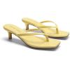 image:imageDREAM PAIRS Kitten Heels for Women Flip Flop Low Heels Square Open Toe Sandals Thong 197 Inch Heeled Sandals for Summer VocationYellow