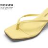 image:imageDREAM PAIRS Kitten Heels for Women Flip Flop Low Heels Square Open Toe Sandals Thong 197 Inch Heeled Sandals for Summer VocationYellow