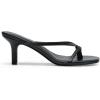 image:imageDREAM PAIRS Kitten Heels for Women Flip Flops Slip on Low Heels Open Square Toe Thong Heeled Strappy Sandals Slides Comfortable Dress ShoesBlack