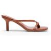 image:imageDREAM PAIRS Kitten Heels for Women Flip Flops Slip on Low Heels Open Square Toe Thong Heeled Strappy Sandals Slides Comfortable Dress ShoesBrown