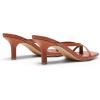 image:imageDREAM PAIRS Kitten Heels for Women Flip Flops Slip on Low Heels Open Square Toe Thong Heeled Strappy Sandals Slides Comfortable Dress ShoesBrown
