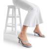 image:imageDREAM PAIRS Kitten Heels for Women Flip Flops Slip on Low Heels Open Square Toe Thong Heeled Strappy Sandals Slides Comfortable Dress ShoesLight Blue