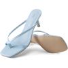 image:imageDREAM PAIRS Kitten Heels for Women Flip Flops Slip on Low Heels Open Square Toe Thong Heeled Strappy Sandals Slides Comfortable Dress ShoesLight Blue