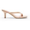 image:imageDREAM PAIRS Kitten Heels for Women Flip Flops Slip on Low Heels Open Square Toe Thong Heeled Strappy Sandals Slides Comfortable Dress ShoesNude