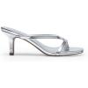 image:imageDREAM PAIRS Kitten Heels for Women Flip Flops Slip on Low Heels Open Square Toe Thong Heeled Strappy Sandals Slides Comfortable Dress ShoesSilver