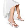 image:imageDREAM PAIRS Kitten Heels for Women Flip Flops Slip on Low Heels Open Square Toe Thong Heeled Strappy Sandals Slides Comfortable Dress ShoesWhite