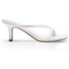 image:imageDREAM PAIRS Kitten Heels for Women Flip Flops Slip on Low Heels Open Square Toe Thong Heeled Strappy Sandals Slides Comfortable Dress ShoesWhite