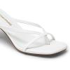 image:imageDREAM PAIRS Kitten Heels for Women Flip Flops Slip on Low Heels Open Square Toe Thong Heeled Strappy Sandals Slides Comfortable Dress ShoesWhite