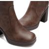 image:imageDREAM PAIRS Knee High Boots for Women Platform Square Toe Chunky Block Heeled Stylish Comfortable Tall Boots with Side ZipperBrown