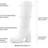 image:imageDREAM PAIRS Knee High Boots for Women Platform Square Toe Chunky Block Heeled Stylish Comfortable Tall Boots with Side ZipperWhitepu