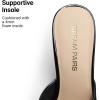 image:imageDREAM PAIRS Mule Heels for Women High Heels Stiletto Open Round Peep Toe Mules Sandals Slip on Dress Shoes Sexy Heeled for Party Dressy Prom WeddingBlackpat