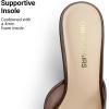 image:imageDREAM PAIRS Mule Heels for Women High Heels Stiletto Open Round Peep Toe Mules Sandals Slip on Dress Shoes Sexy Heeled for Party Dressy Prom WeddingBrown
