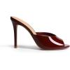 image:imageDREAM PAIRS Mule Heels for Women High Heels Stiletto Open Round Peep Toe Mules Sandals Slip on Dress Shoes Sexy Heeled for Party Dressy Prom WeddingBurgundy