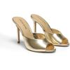 image:imageDREAM PAIRS Mule Heels for Women High Heels Stiletto Open Round Peep Toe Mules Sandals Slip on Dress Shoes Sexy Heeled for Party Dressy Prom WeddingLight Gold
