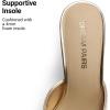 image:imageDREAM PAIRS Mule Heels for Women High Heels Stiletto Open Round Peep Toe Mules Sandals Slip on Dress Shoes Sexy Heeled for Party Dressy Prom WeddingLight Gold