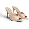 image:imageDREAM PAIRS Mule Heels for Women High Heels Stiletto Open Round Peep Toe Mules Sandals Slip on Dress Shoes Sexy Heeled for Party Dressy Prom WeddingNude