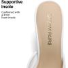 image:imageDREAM PAIRS Mule Heels for Women High Heels Stiletto Open Round Peep Toe Mules Sandals Slip on Dress Shoes Sexy Heeled for Party Dressy Prom WeddingWhite