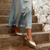 image:imageDREAM PAIRS Slingback Flats for Women PointedToe Elegant Womens Ballet Flats with Buckle Strap Classic Low Heel Dress Shoes for Casual Work Office PartyWhitepu