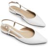 image:imageDREAM PAIRS Slingback Flats for Women PointedToe Elegant Womens Ballet Flats with Buckle Strap Classic Low Heel Dress Shoes for Casual Work Office PartyWhitepu