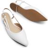 image:imageDREAM PAIRS Slingback Flats for Women PointedToe Elegant Womens Ballet Flats with Buckle Strap Classic Low Heel Dress Shoes for Casual Work Office PartyWhitepu