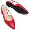 image:imageDREAM PAIRS Slingback Flats for Women PointedToe Elegant Womens Ballet Flats with Buckle Strap Classic Low Heel Dress Shoes for Casual Work Office PartyRed