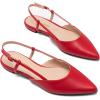 image:imageDREAM PAIRS Slingback Flats for Women PointedToe Elegant Womens Ballet Flats with Buckle Strap Classic Low Heel Dress Shoes for Casual Work Office PartyRed