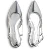 image:imageDREAM PAIRS Slingback Flats for Women PointedToe Elegant Womens Ballet Flats with Buckle Strap Classic Low Heel Dress Shoes for Casual Work Office PartySilverpat