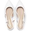 image:imageDREAM PAIRS Slingback Flats for Women PointedToe Elegant Womens Ballet Flats with Buckle Strap Classic Low Heel Dress Shoes for Casual Work Office PartyWhitepu