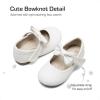 image:imageDREAM PAIRS Toddler Flower Girl Dress Shoes Little Girls Mary Janes Ballet Flats Ballerina Shoes Wedding PartyAll White